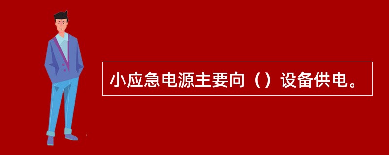 小应急电源主要向（）设备供电。