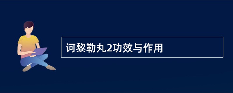 诃黎勒丸2功效与作用
