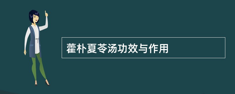 藿朴夏苓汤功效与作用