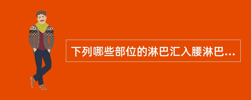 下列哪些部位的淋巴汇入腰淋巴结（）