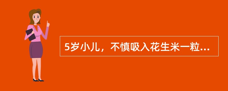 5岁小儿，不慎吸入花生米一粒，较好的麻醉处理是（）。