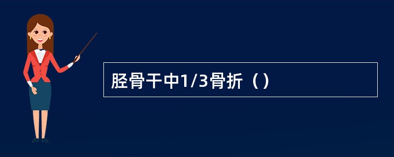 胫骨干中1/3骨折（）