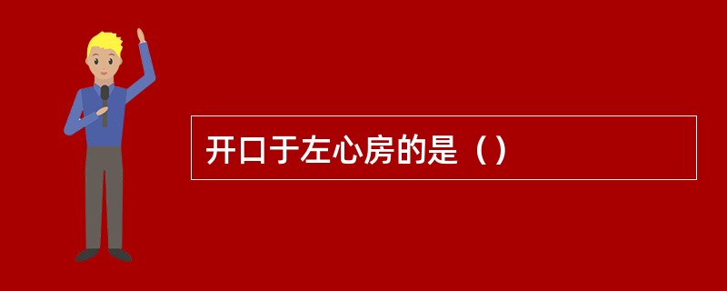 开口于左心房的是（）