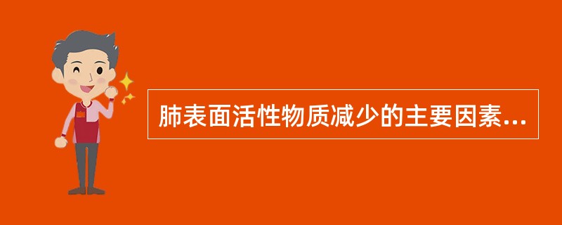 肺表面活性物质减少的主要因素有（）。