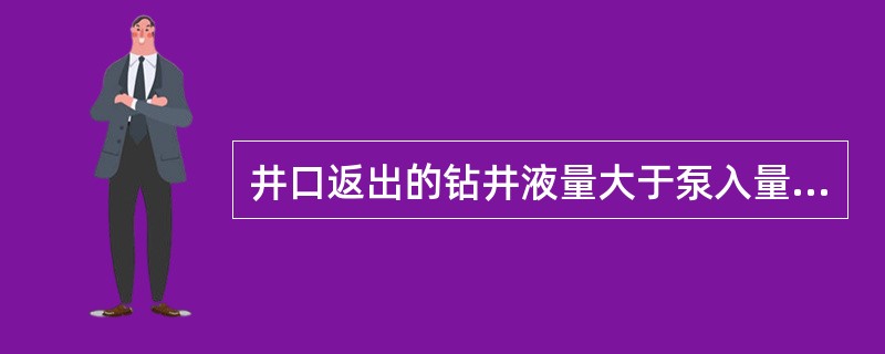 井口返出的钻井液量大于泵入量，或停泵后井口钻井液自动外溢，这种现象称之为井侵。