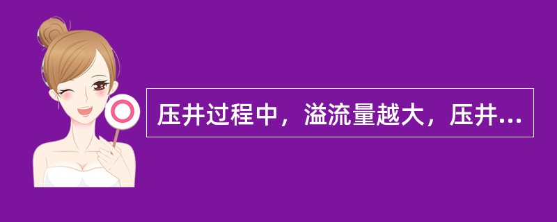 压井过程中，溢流量越大，压井过程中套压（）。