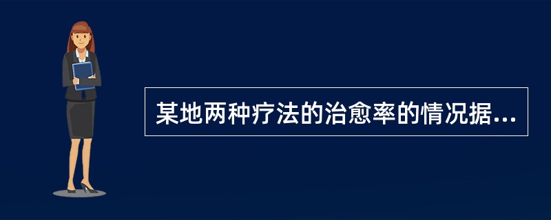 某地两种疗法的治愈率的情况据此资料可得出的结论是（）