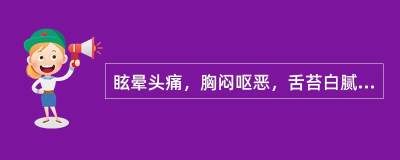 眩晕头痛，胸闷呕恶，舌苔白腻，脉弦滑，治疗主方为（）