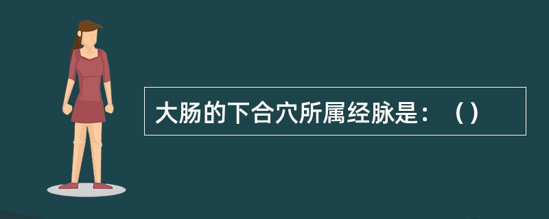 大肠的下合穴所属经脉是：（）