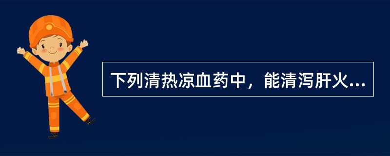 下列清热凉血药中，能清泻肝火的药物是（）