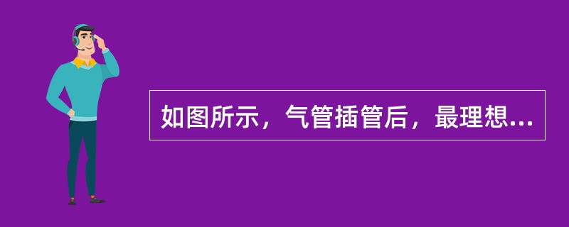 如图所示，气管插管后，最理想的气管套囊压力应维持在（）。