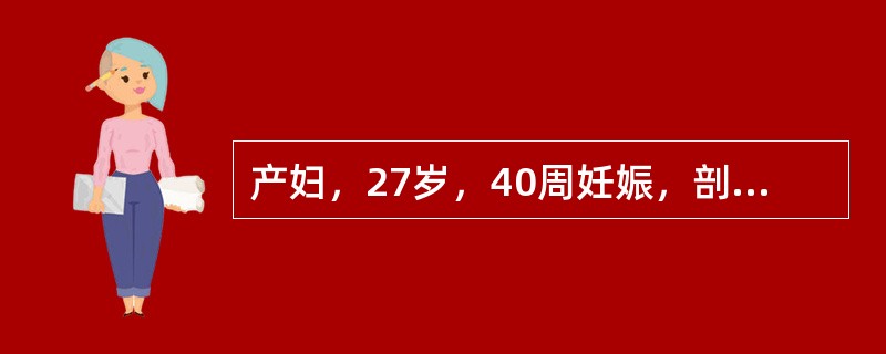 产妇，27岁，40周妊娠，剖宫产娩出一男婴，新生儿脐带绕颈2周，出生Apgar评