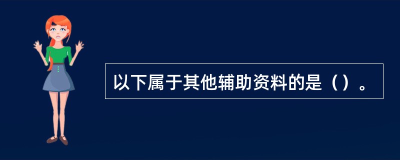 以下属于其他辅助资料的是（）。