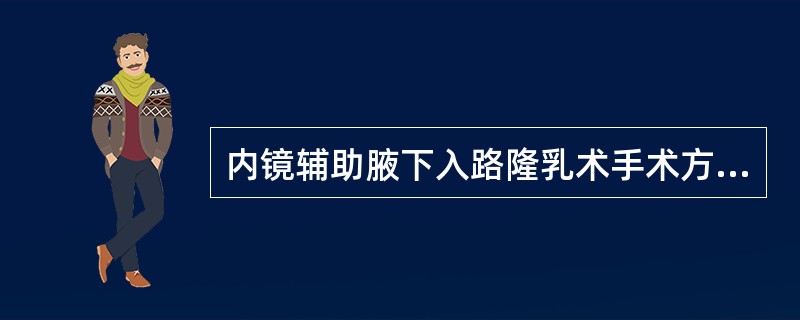 内镜辅助腋下入路隆乳术手术方法不正确的是（）.