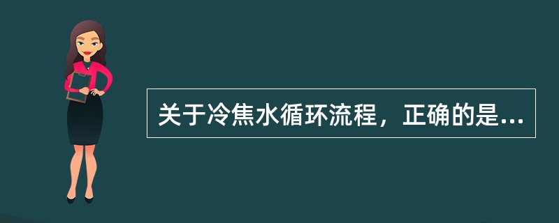 关于冷焦水循环流程，正确的是（）。