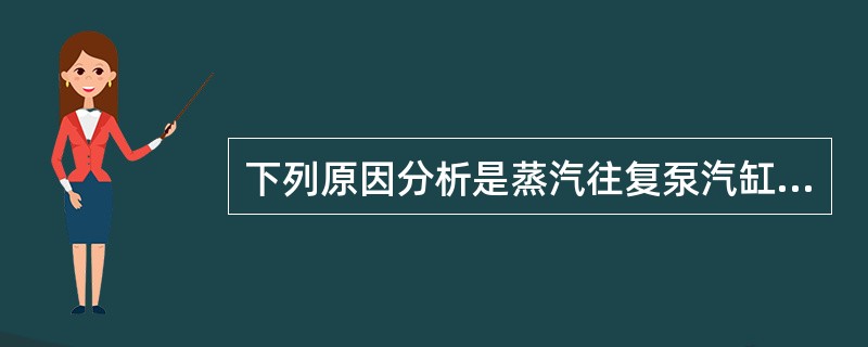 下列原因分析是蒸汽往复泵汽缸撞缸的原因的是（）。