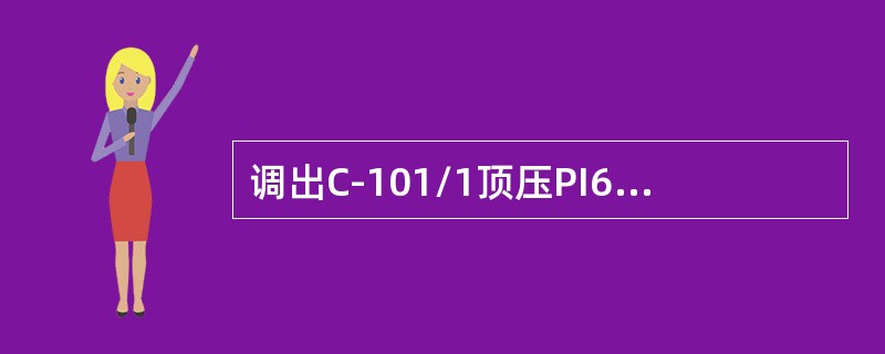 调出C-101/1顶压PI6114的24小时历史趋势图，DCS如何操作？