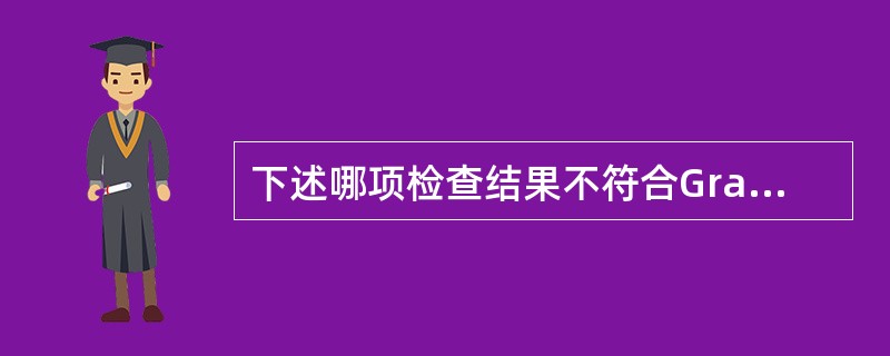 下述哪项检查结果不符合Graves病的诊断（）