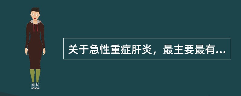 关于急性重症肝炎，最主要最有诊断意义的临床表现是（）