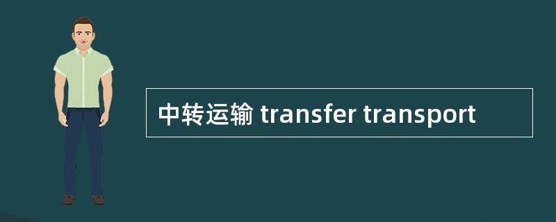 中转运输 transfer transport