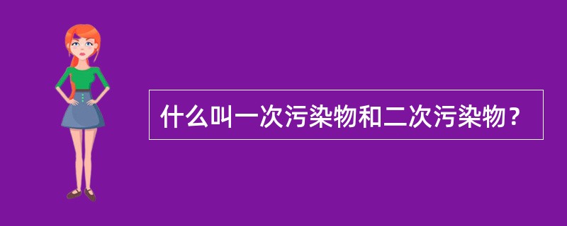 什么叫一次污染物和二次污染物？