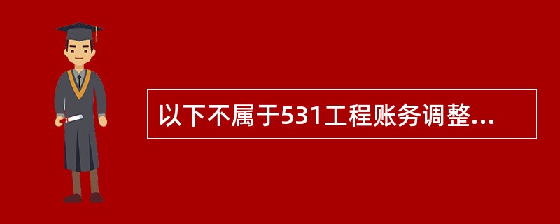 以下不属于531工程账务调整业务范畴的是（）