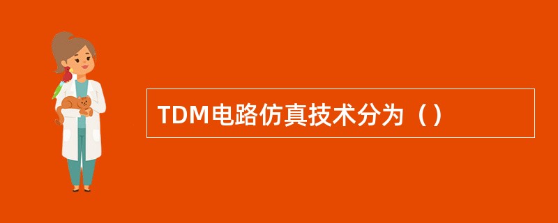 TDM电路仿真技术分为（）
