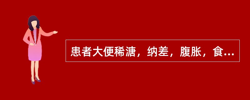 患者大便稀溏，纳差，腹胀，食后尤甚，舌淡白有齿痕。其证候是（）