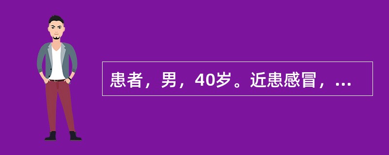 患者，男，40岁。近患感冒，症见发热、头痛、咽痛、口略干，舌苔微黄，脉略数，应选