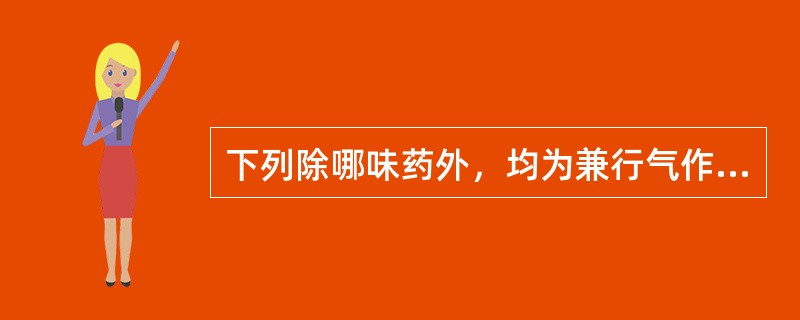 下列除哪味药外，均为兼行气作用的活血化瘀药（）