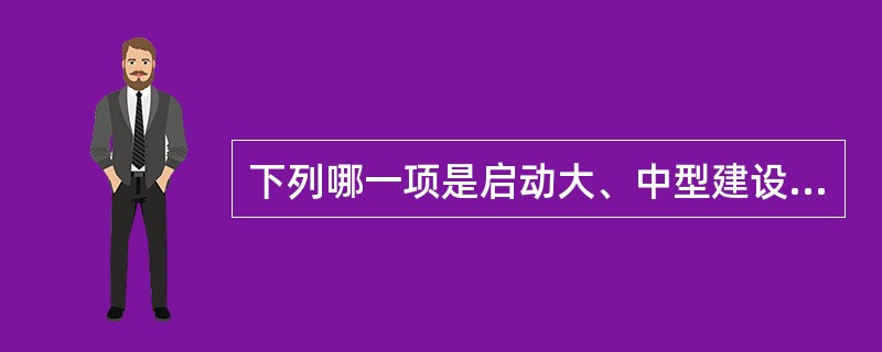 下列哪一项是启动大、中型建设项目场址选择工作的主要依据?