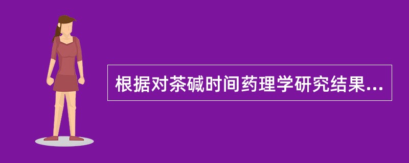 根据对茶碱时间药理学研究结果，建议其最佳服药时间就为（）