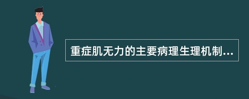 重症肌无力的主要病理生理机制是（）