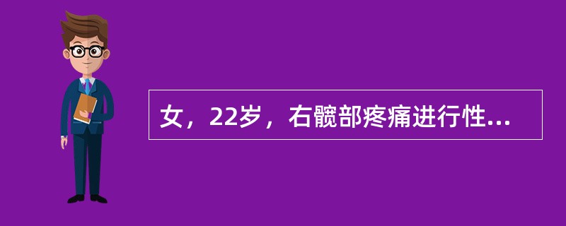 女，22岁，右髋部疼痛进行性加重，结合图像，最可能的诊断是（）.