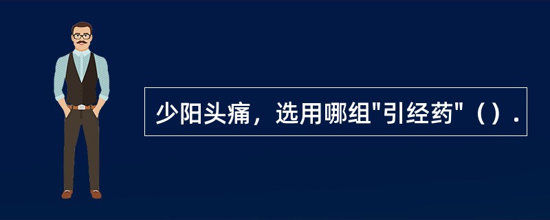 少阳头痛，选用哪组"引经药"（）.