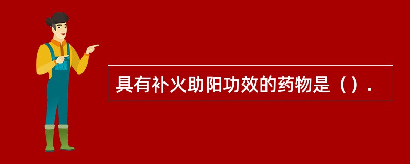 具有补火助阳功效的药物是（）.