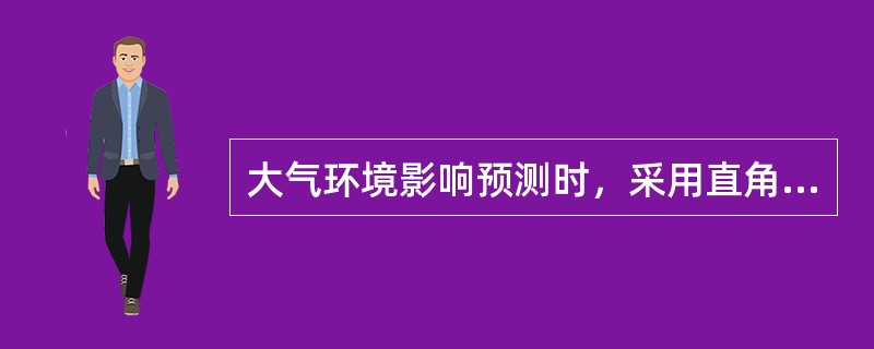 大气环境影响预测时，采用直角坐标网格的布点原则是（）。