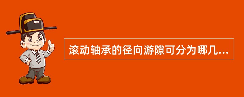 滚动轴承的径向游隙可分为哪几种？