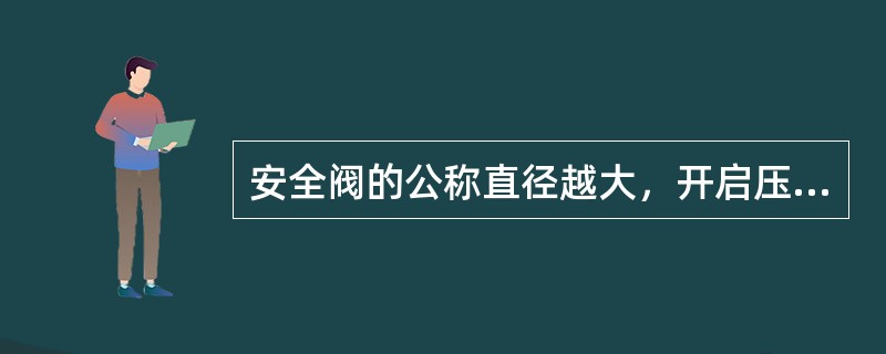 安全阀的公称直径越大，开启压力也越高。