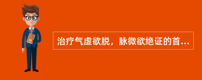 治疗气虚欲脱，脉微欲绝证的首选药物是（）