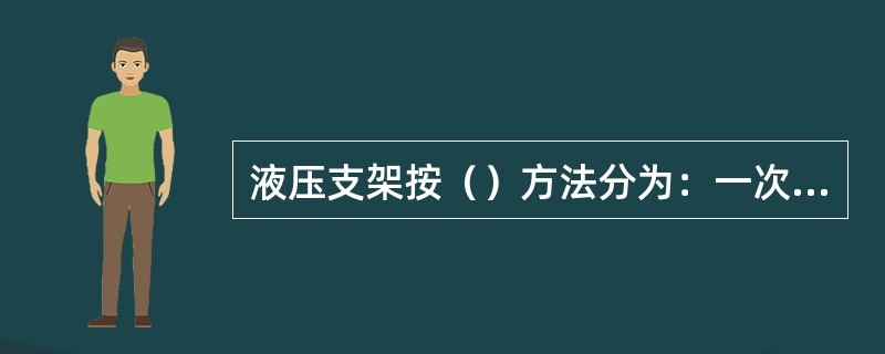 液压支架按（）方法分为：一次采全高支架、放顶煤支架、铺网支架和充填支架。