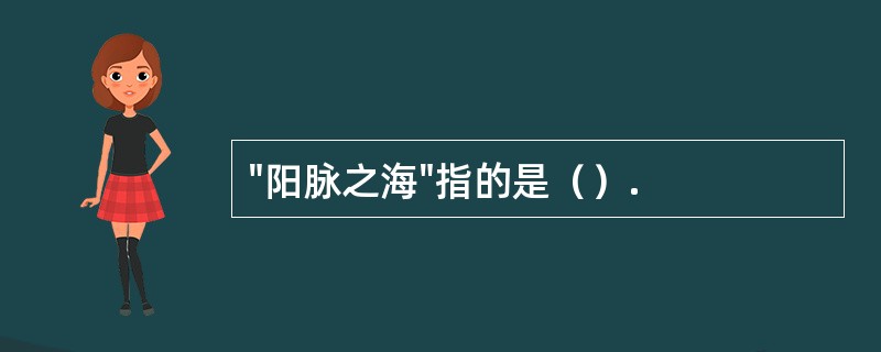 "阳脉之海"指的是（）.