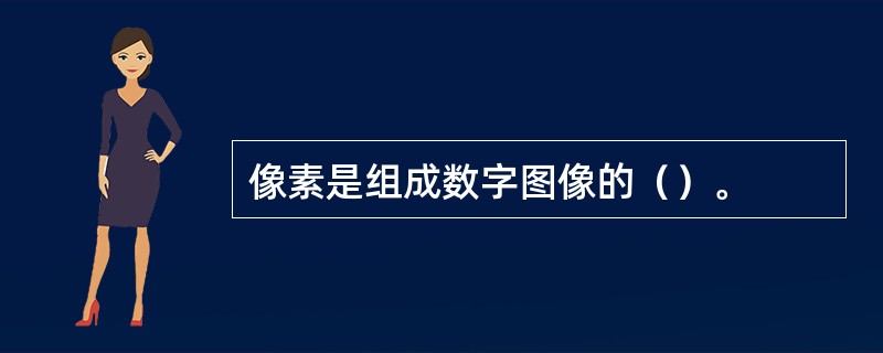 像素是组成数字图像的（）。
