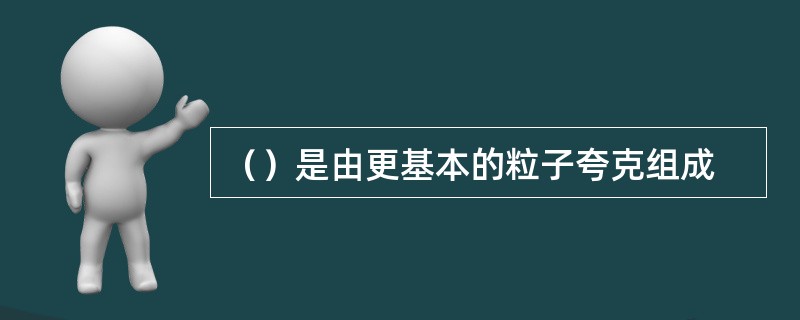 （）是由更基本的粒子夸克组成