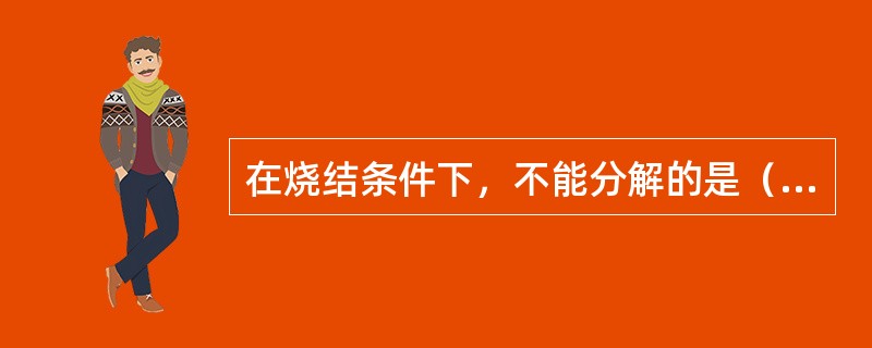 在烧结条件下，不能分解的是（）。