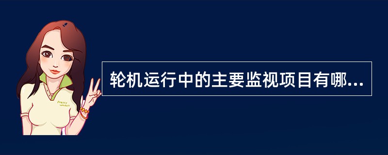 轮机运行中的主要监视项目有哪些？