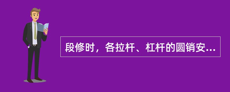 段修时，各拉杆、杠杆的圆销安装有何规定？