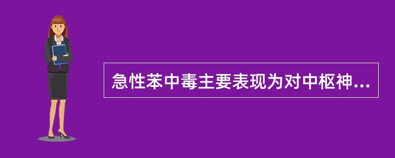 急性苯中毒主要表现为对中枢神经系统的麻醉作用，而慢性中毒主要为（）的损害。