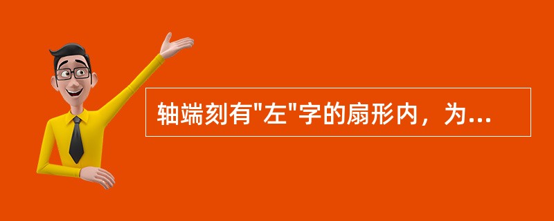 轴端刻有"左"字的扇形内，为车轴制造标记，决不允许拆除。