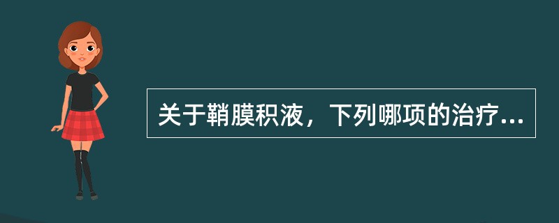 关于鞘膜积液，下列哪项的治疗最不理想（）。